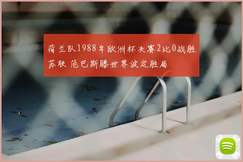 荷兰队1988年欧洲杯决赛2比0战胜苏联 范巴斯滕世界波定胜局